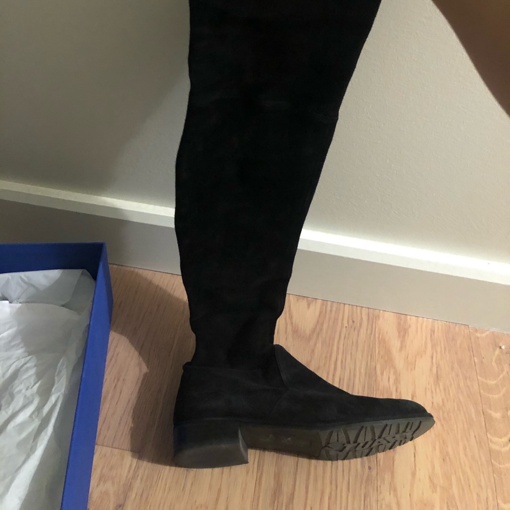 Stuart weitzman OTK lowland boots black suede 8.5